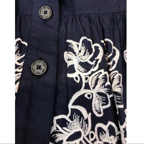 NWT Draper James Eyelet Tiered Navy Skirt Cotton sz 12 - Picture 5 of 13